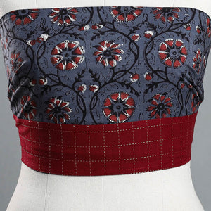Blue - Block Printed Cotton Bagru Blouse Piece 29