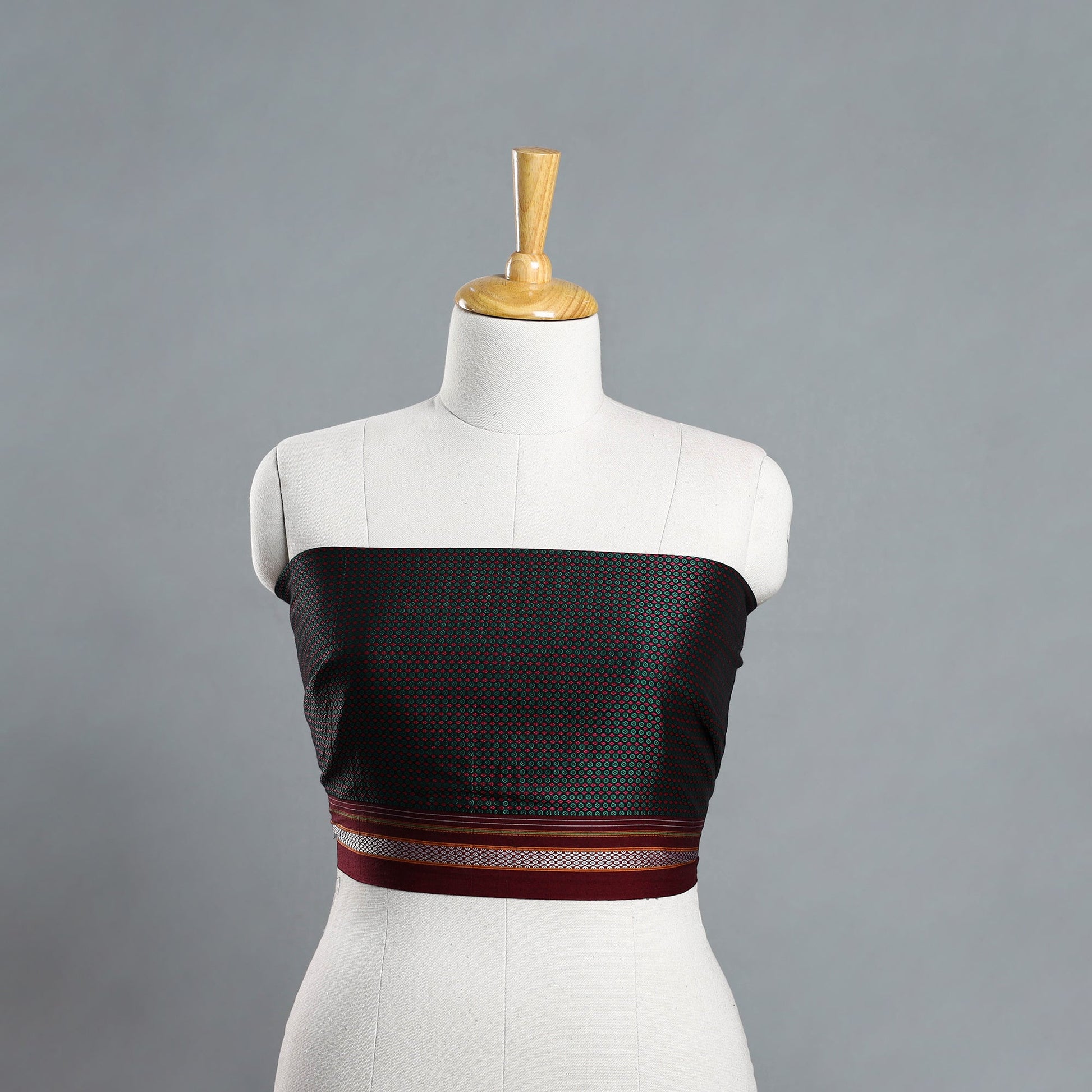 Black - Khun Weave Cotton Blouse Piece 40