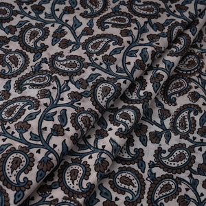 Brown - Natural Dyed Cotton Bagh Print Fabric 02