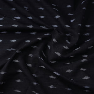 Black - Sambalpuri Ikat Weave Handloom Cotton Fabric 08