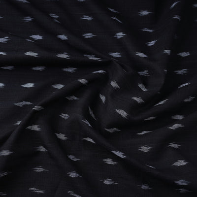 Black - Sambalpuri Ikat Weave Handloom Cotton Fabric 08