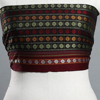 Black - Multicolor - Khun Weave Cotton Blouse Piece 45