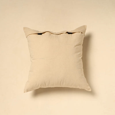 Beige - Cotton Pipli Applique Work Cushion Cover 38