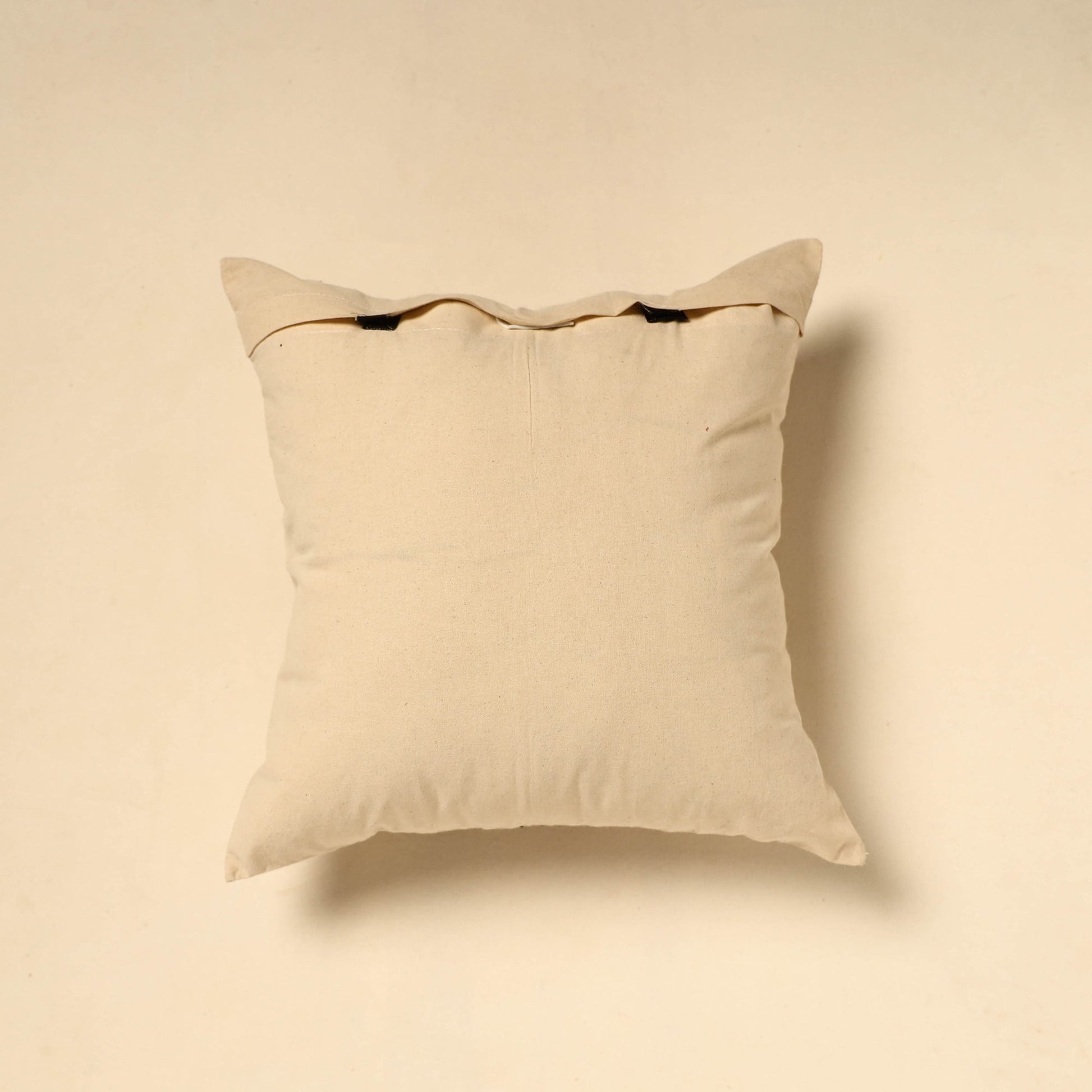 Beige - Cotton Pipli Applique Work Cushion Cover 38