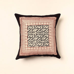 Beige - Bagh Block Printed Cotton Cushion Cover (16 x 16 in) 37
