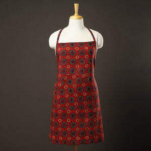 Ajrakh Block Printed Cotton Apron with Pocket 09