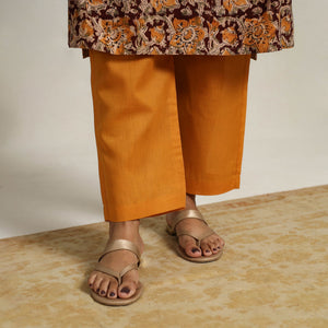 Brown - Block Printed Cotton Kalamkari Kurta Set 08