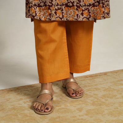 Brown - Block Printed Cotton Kalamkari Kurta Set 08