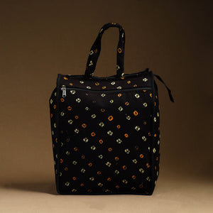 Black - Handcrafted Cotton Shopping Hand Bag 15