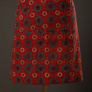 Ajrakh Block Printed Cotton Apron with Pocket 09