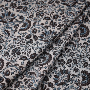 Brown - Natural Dyed Cotton Bagh Print Fabric 06