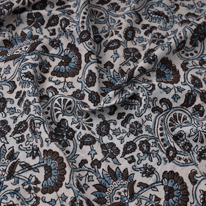 Brown - Natural Dyed Cotton Bagh Print Fabric 06
