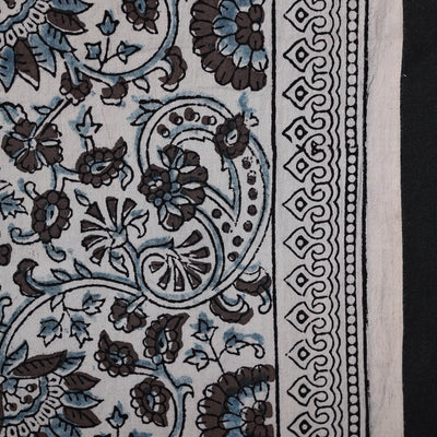 Brown - Natural Dyed Cotton Bagh Print Fabric 06