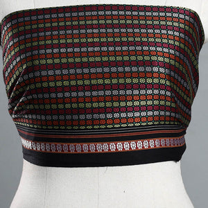 Black - Multicolor - Khun Weave Cotton Blouse Piece 76