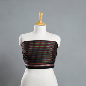 Black - Multicolor - Khun Weave Cotton Blouse Piece 76