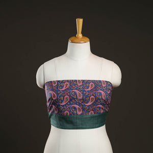Blue - Block Print Cotton Sanganeri Blouse Piece 23