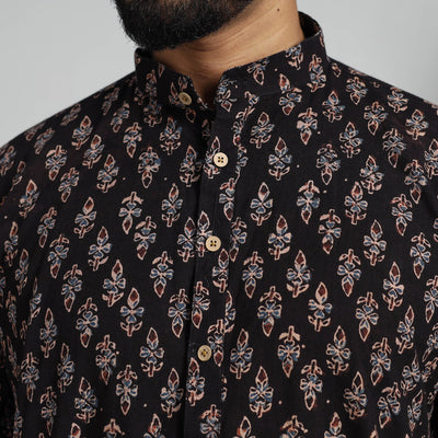 Ajrakh Block Printed Cotton Men Long Kurta 10