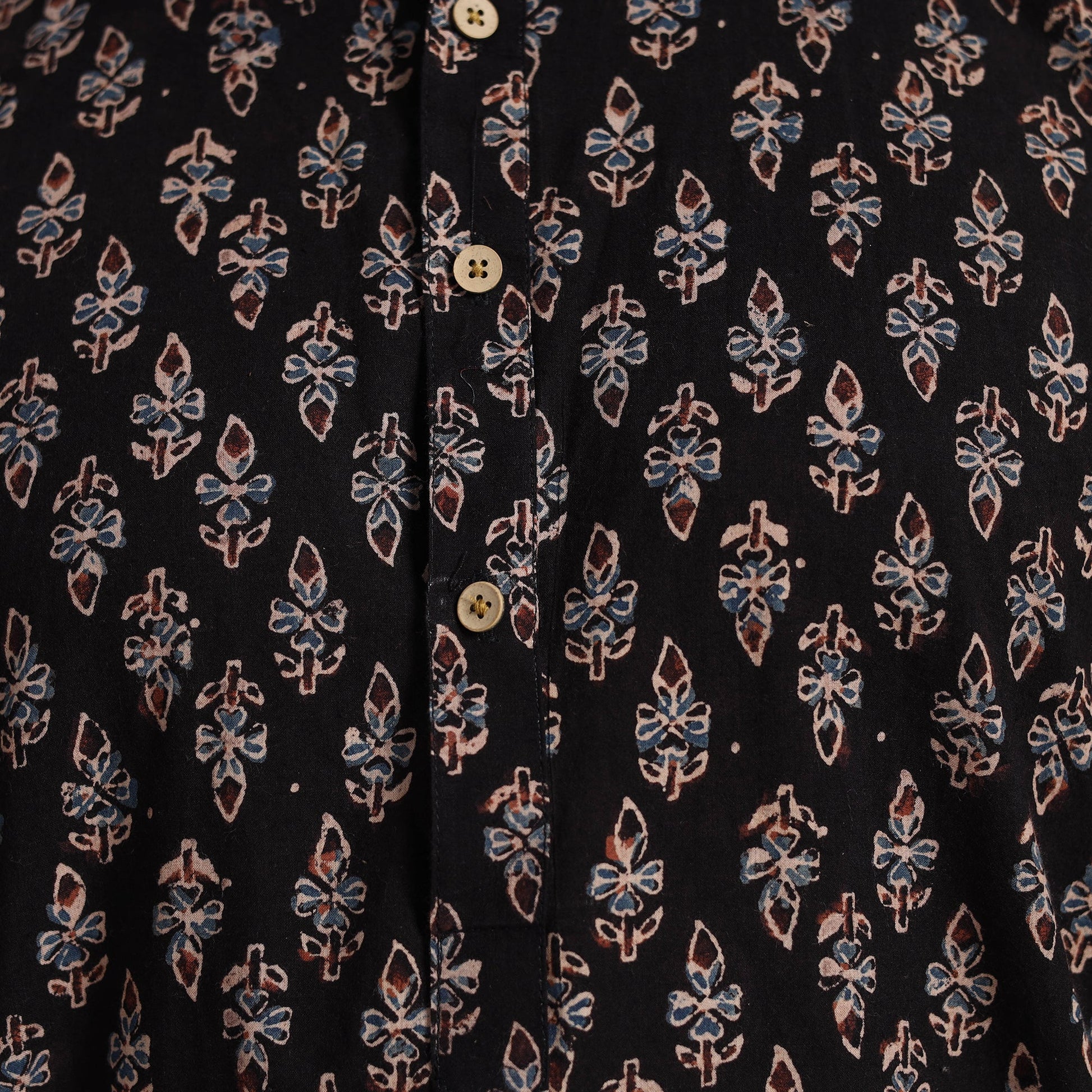 Ajrakh Block Printed Cotton Men Long Kurta 10