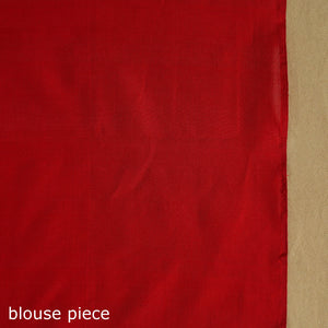 Beige - Telia Rumal Handloom Cotton Pochampally Double Ikat Saree 12