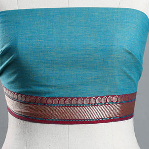 Blue - Dharwad Cotton Blouse Piece 91