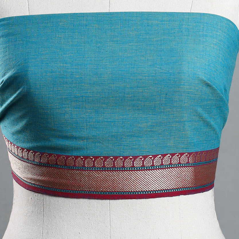 Blue - Dharwad Cotton Blouse Piece 91