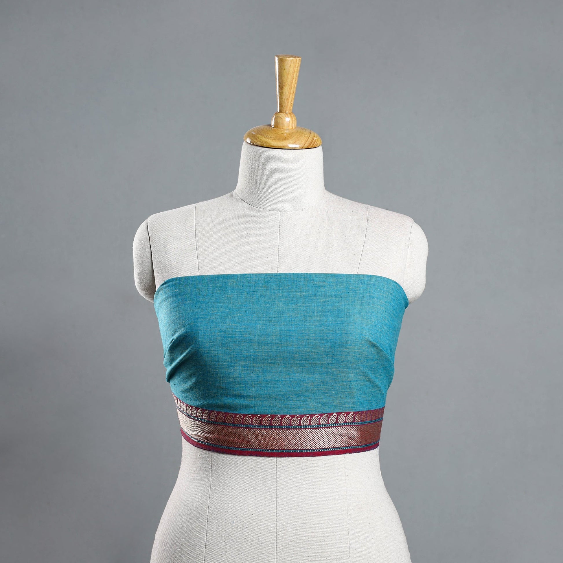 Blue - Dharwad Cotton Blouse Piece 91