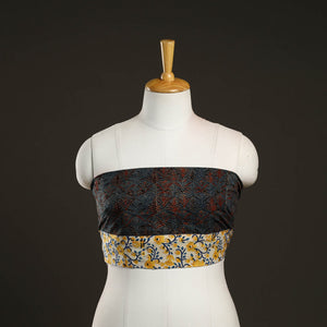 Blue - Block Print Cotton Ajrakh Blouse Piece 31
