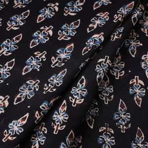 Black - Ajrakh Hand Block Printed Cotton Fabric 18
