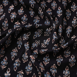 Black - Ajrakh Hand Block Printed Cotton Fabric 18