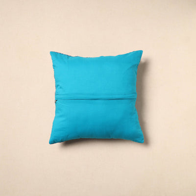 Blue - Chinon Phulkari Embroidered Cushion Cover 02