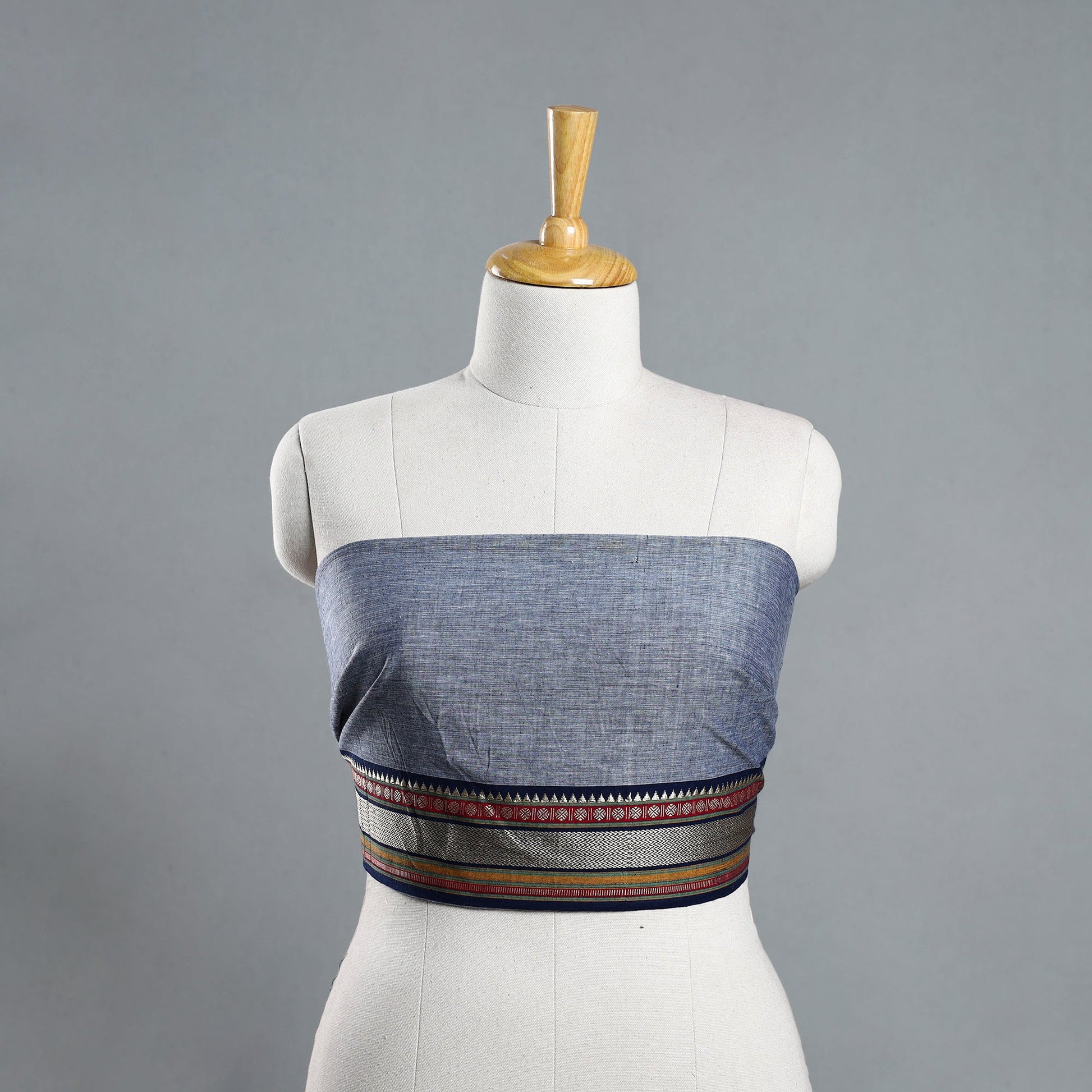 Blue - Dharwad Cotton Blouse Piece 100