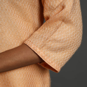 Anam Peach Merino Woolen Kurta