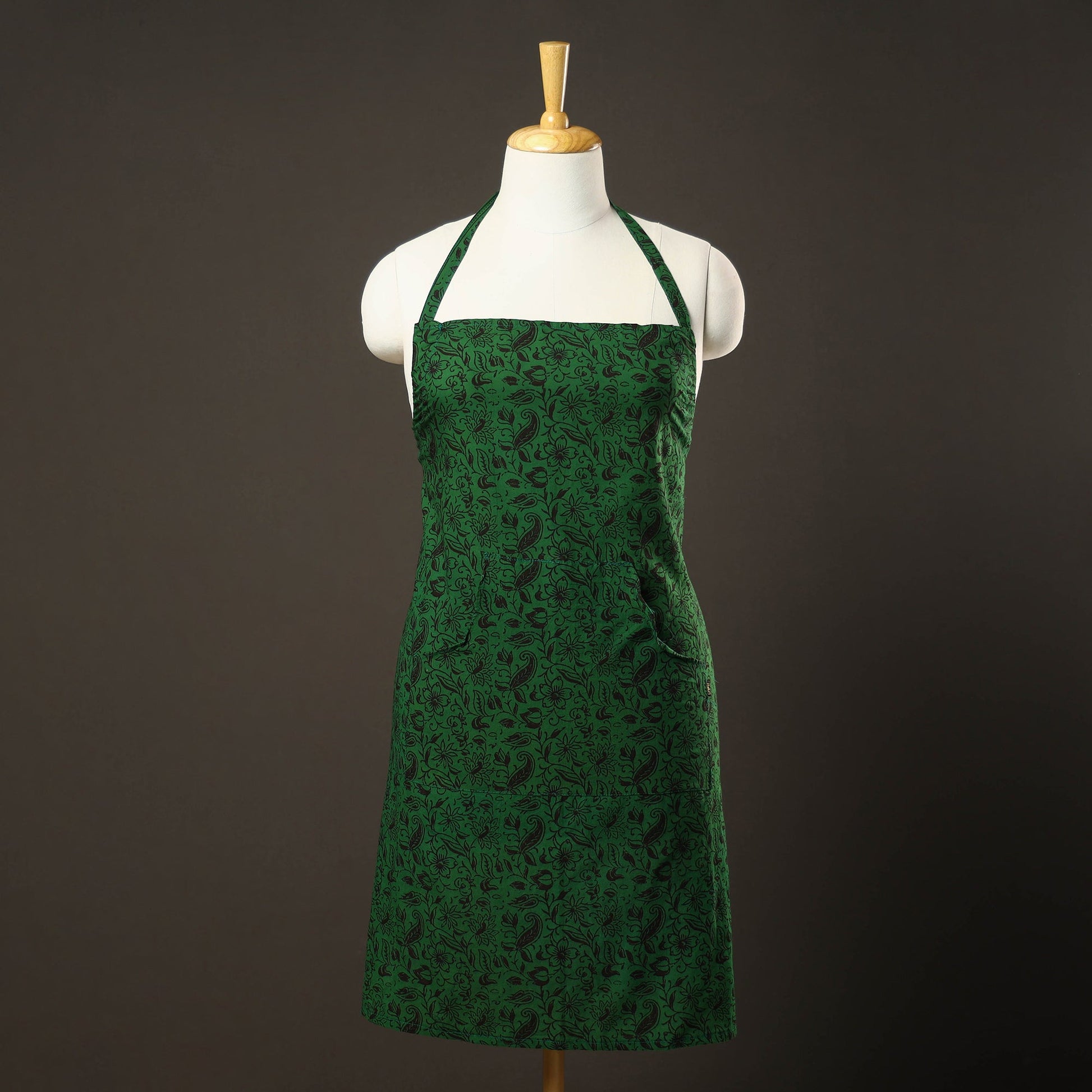 Bagh Block Printed Cotton Apron with Pocket 22