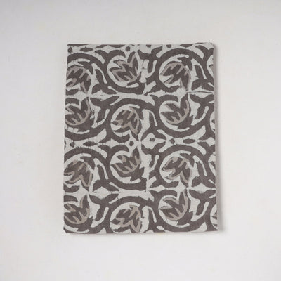 Beige - Brown - Bagru Hand Block Printed Cotton Precut Fabric (0.9 meter) 23