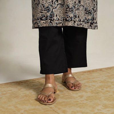 Black - Block Printed Cotton Kalamkari Kurta Set 07