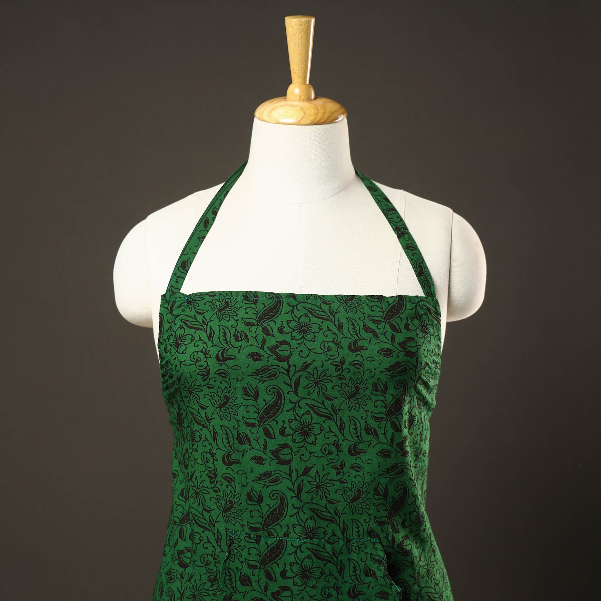 Bagh Block Printed Cotton Apron with Pocket 22
