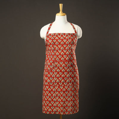 Bagru Block Printed Cotton Apron with Pocket 23