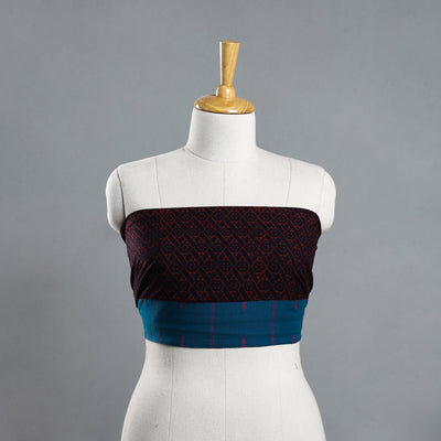 Black - Pipad Block Printed Cotton Blouse Piece 118
