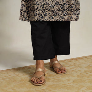 Black - Block Printed Cotton Kalamkari Kurta Set 03