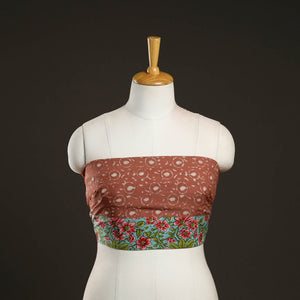 Brown - Cotton Hand Batik Print Blouse Piece 59