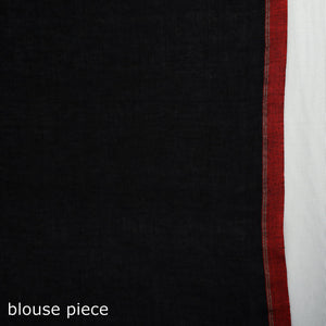Black - Handwoven Cotton Phulia Bengal Jamdani Saree