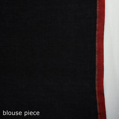 Black - Handwoven Cotton Phulia Bengal Jamdani Saree