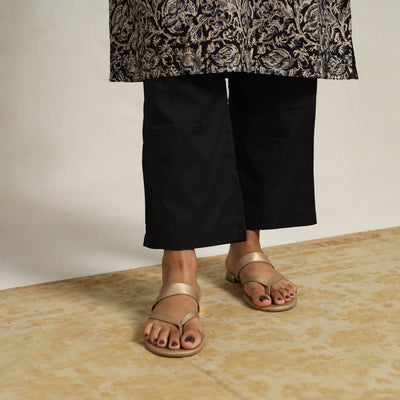 Black - Block Printed Cotton Kalamkari Kurta Set 01