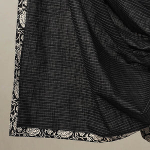Black - 3pc Cotton Jahota Print Kurta with Jacquard Dupatta 05