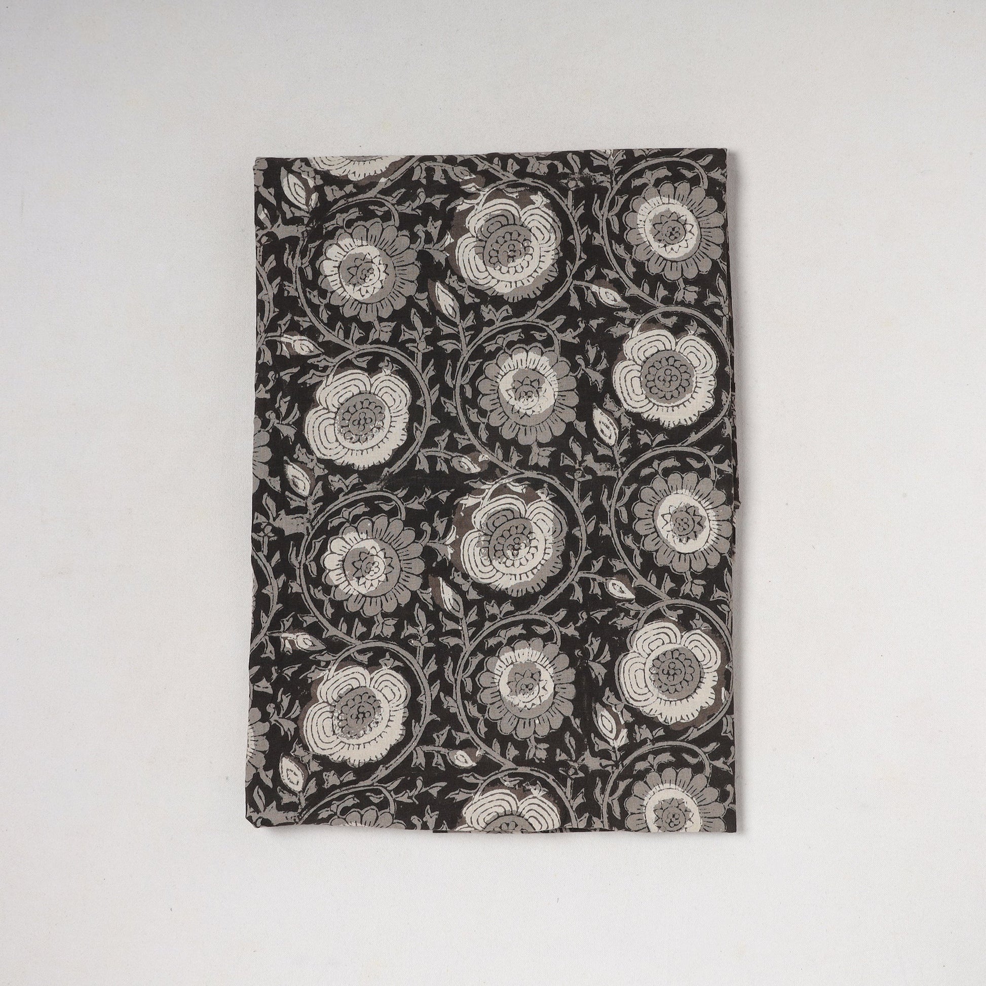 Black - Bagru Hand Block Printed Cotton Precut Fabric (1.5 meter) 33