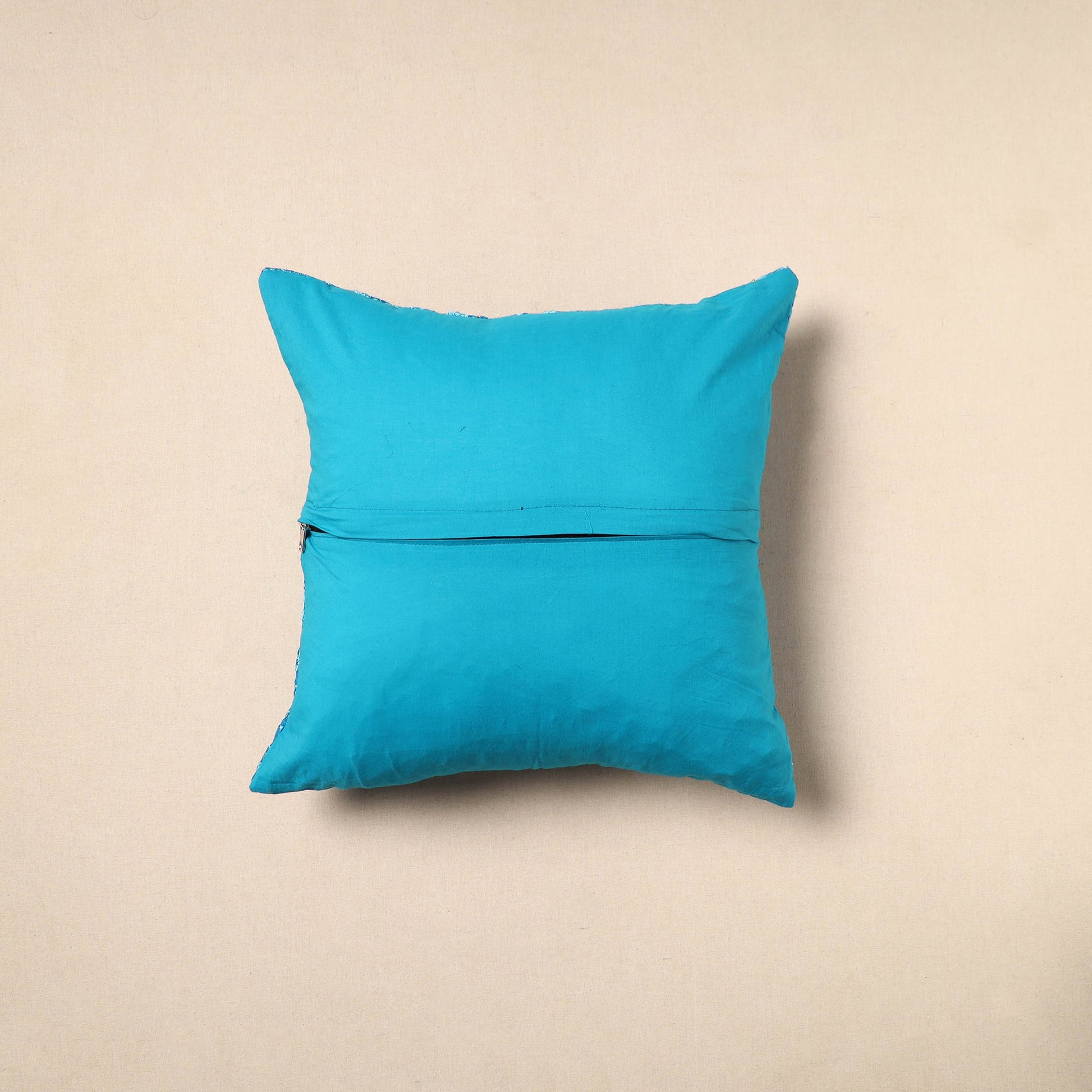 Blue - Chinon Phulkari Embroidered Cushion Cover 11