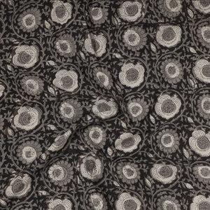 Black - Bagru Hand Block Printed Cotton Precut Fabric (1.5 meter) 33
