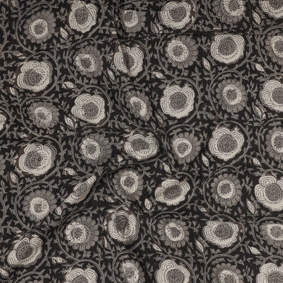 Black - Bagru Hand Block Printed Cotton Precut Fabric (1.5 meter) 33