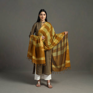 Brown - Handloom Cotton Mangalagiri Dupatta 38