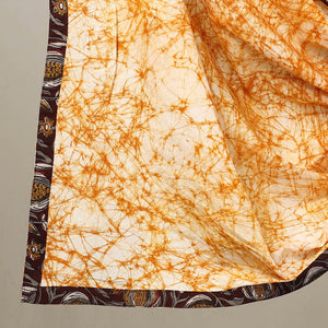 Brown - 3pc Cotton Bagru Print Kurta with Batik Dupatta 08